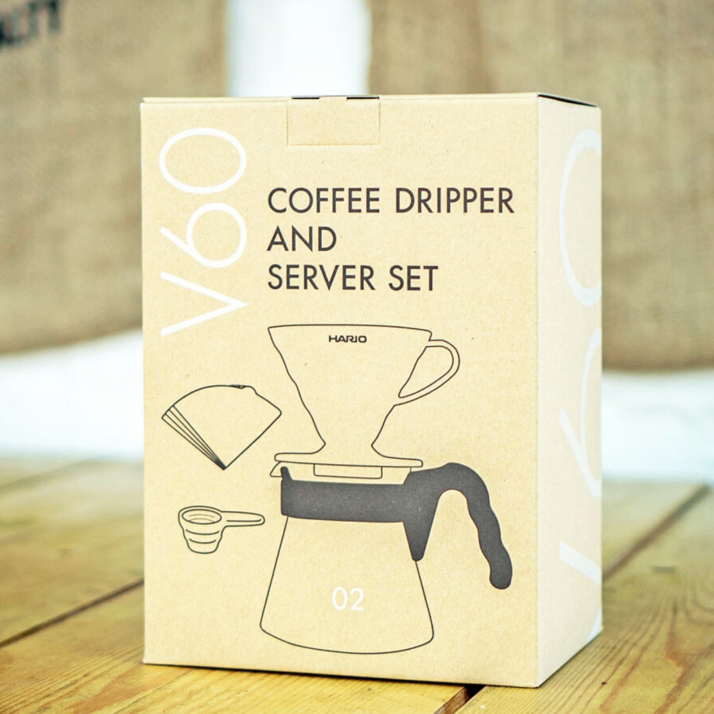 Cafetera Hario V60 Kit Original 02 700ml + 40 Filtros Japonesa